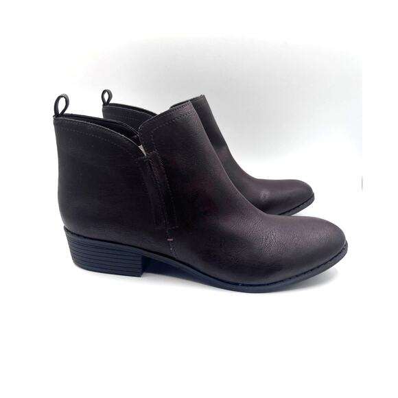 SUN+STONE 'CADEE' ANKLE CASUAL BOOTIES BROWN WOMENS 12M NEW - Picture 1 of 12